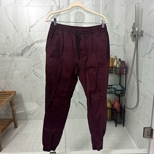 George Men’s Maroon Jogger Pants - Size 32–34